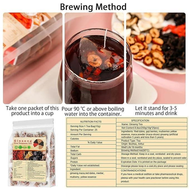 Nine Treasure Ginseng Herbal Tea – Immune-Boosting Wellness Elixir