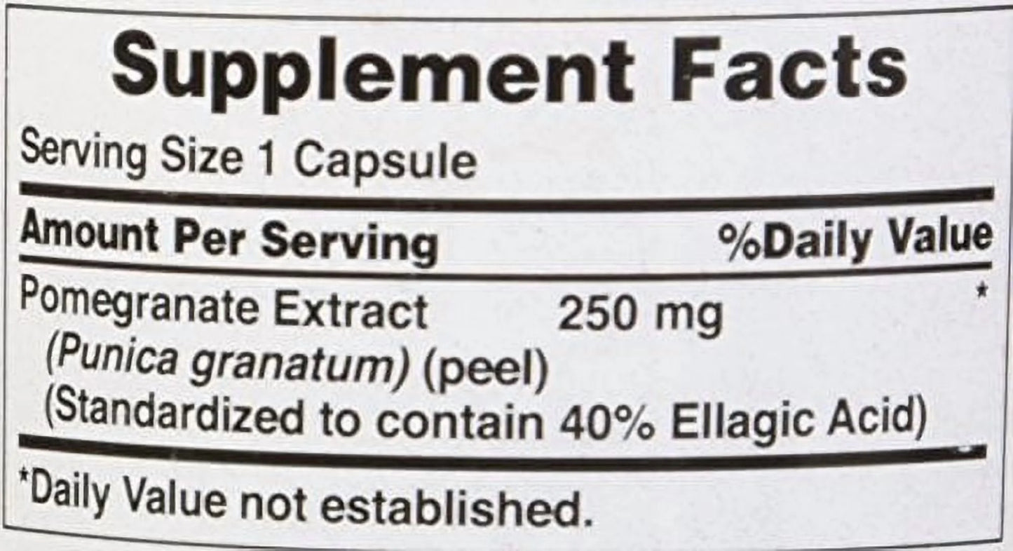 Pomegranate Extract 250 Mg 120 Count by