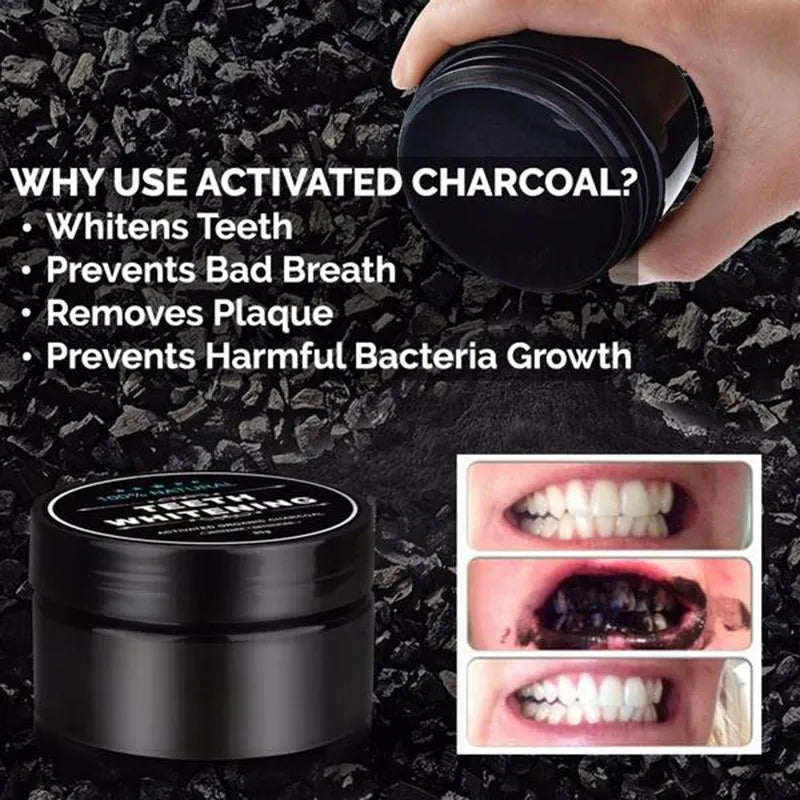 Toothpaste Toothbrush Tooth Powder Whitening Teeth Whitening Natural Organic Activated Bamboo Charcoal Yellow Teeth Cleaning Kit