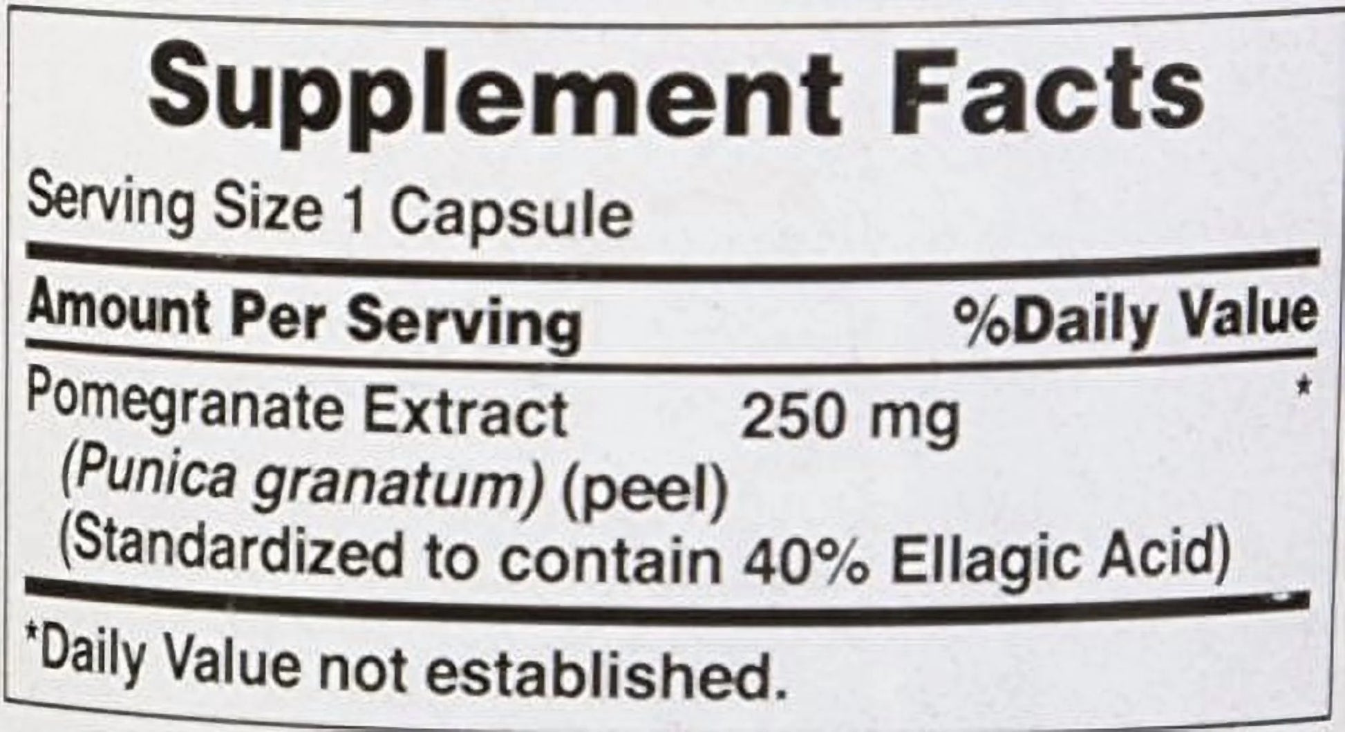 Pomegranate Extract 250 Mg 120 Count by