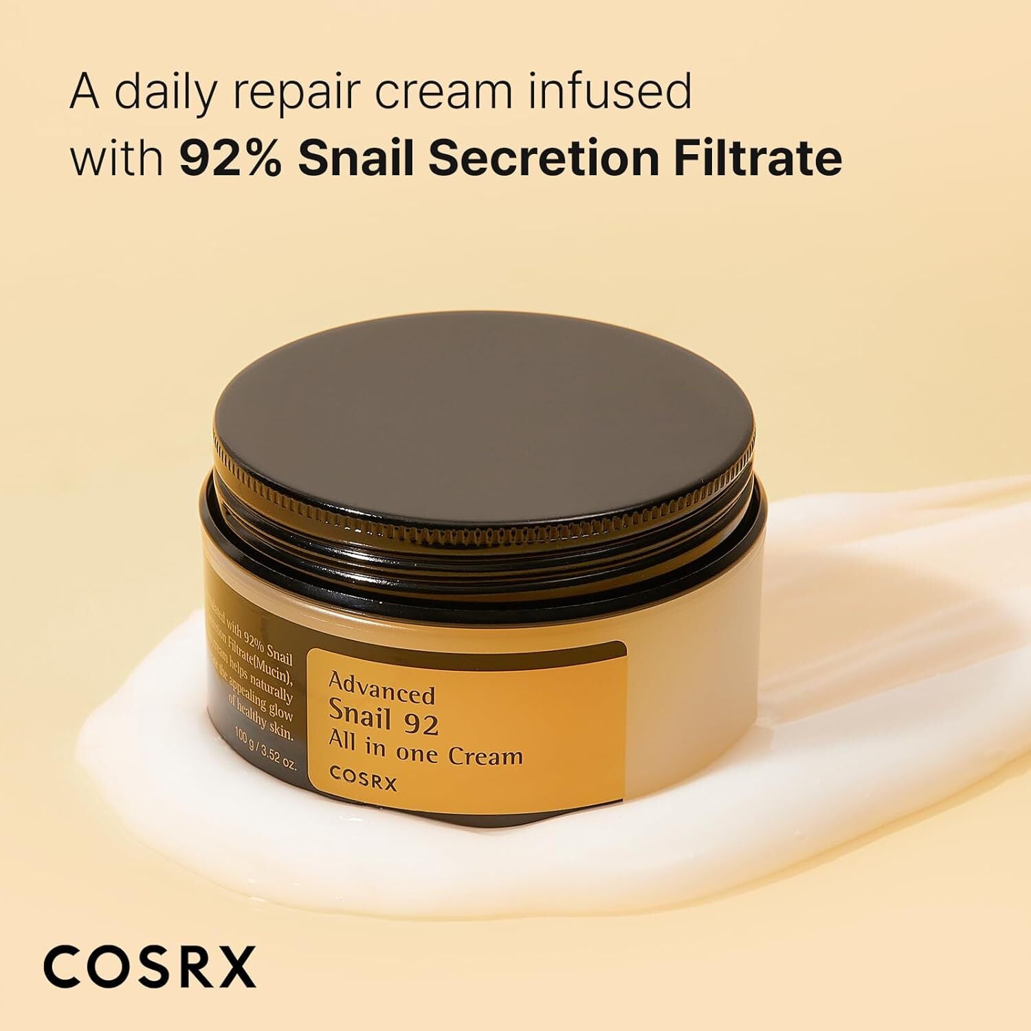 US Seller COSRX Coss02-C Advanced Snail 92 All in One Cream - 3.52 Oz Authentic
