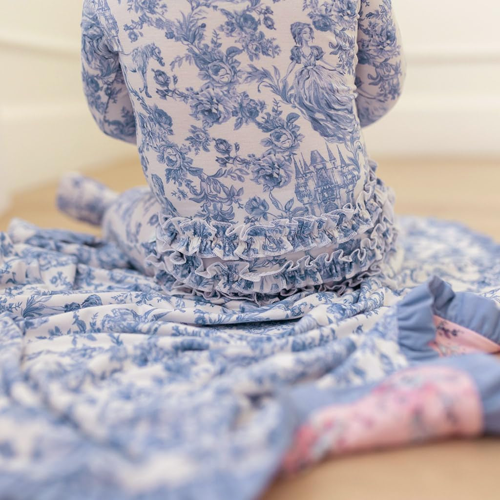 Footie Pajamas for Baby Girls – Sleepers in Viscose from Bamboo with 2-Way Zipper & Ruffle Trim